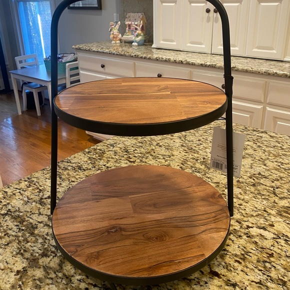 Hearth & Hand Kitchen New Hearth Hand Tiered Tray Wood Metal
